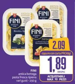 PRO7 Supermercati FINI antica bottega pasta fresca ripiena offerta