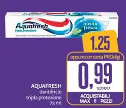 PRO7 Supermercati Aquafresh dentifricio tripla protezione offerta