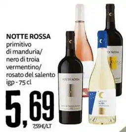 PRO7 Supermercati Notte Rossa primitivo di manduria/nero di troia vermentino/rosato del salento offerta
