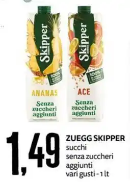 PRO7 Supermercati Zuegg Skipper succhi senza zuccheri aggiunti offerta