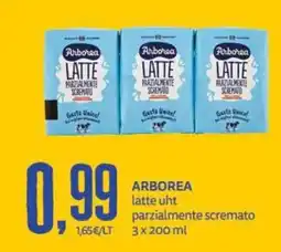 PRO7 Supermercati Arborea latte uht parzialmente scremato offerta