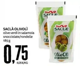 PRO7 Supermercati Saclà olive verdi in salamoia offerta