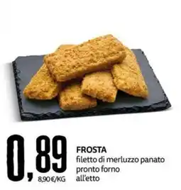 PRO7 Supermercati Frosta filetto di merluzzo panato offerta