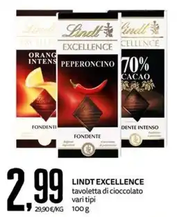 PRO7 Supermercati Lindt Excellence tavolaletta di cioccolato offerta