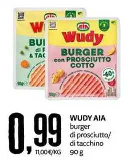 PRO7 Supermercati Wudy AIA burger di prosciutto offerta