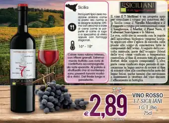 MD Discount I 7 Siciliani Vino Rosso I.G.T. Bio 75cl offerta
