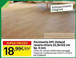 Leroy Merlin Pavimento SPC Ostend rovere chiaro offerta