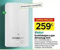 Leroy Merlin Vaillant Scaldabagno a gas Atmomag mini offerta