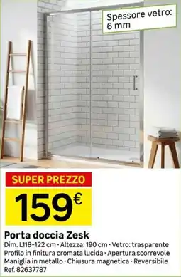 Leroy Merlin Porta doccia Zesk offerta