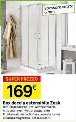 Leroy Merlin Box doccia estensibile Zesk offerta