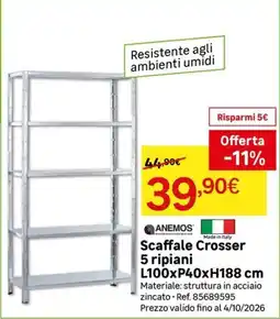Leroy Merlin Scaffale Crosser offerta