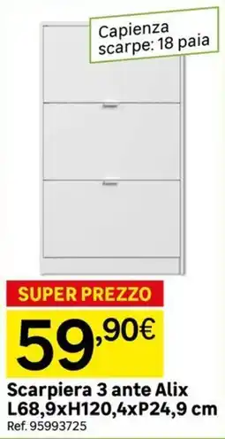 Leroy Merlin Scarpiera 3 ante Alix offerta