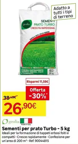 Leroy Merlin Sementi per prato Turbo offerta
