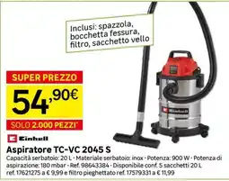 Leroy Merlin Aspiratore TC-VC 2045 S Einhell offerta