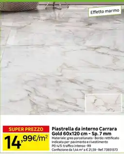 Leroy Merlin Piastrella da interno Carrara Gold offerta