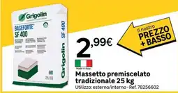 Leroy Merlin Massetto premiscelato tradizionale Grigolin offerta