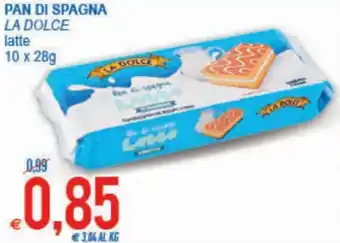 MD Discount La Dolce Pan Di Spagna latte 10x28g offerta