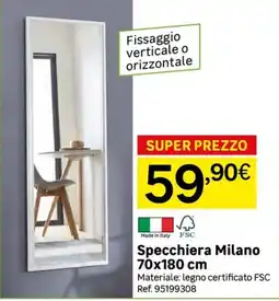 Leroy Merlin Specchiera Milano offerta