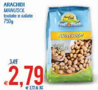 MD Discount Manusol Arachidi tostate e salate 750g offerta