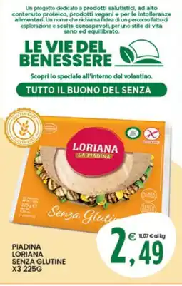Interspar Piadina Loriana senza glutine offerta