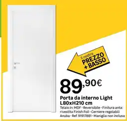 Leroy Merlin Porta da interno Light offerta