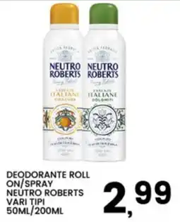 Interspar Deodorante roll on/spray Neutro Roberts offerta