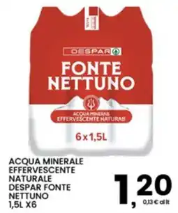 Interspar Acqua minerale effervescente naturale Despar Fonte Nettuno offerta
