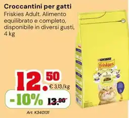 TuttoGiardino Crocchettini per gatti Friskies Adult offerta