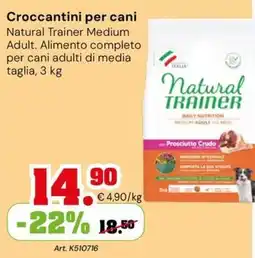 TuttoGiardino Croccantini per cani Natural Trainer Medium Adult offerta