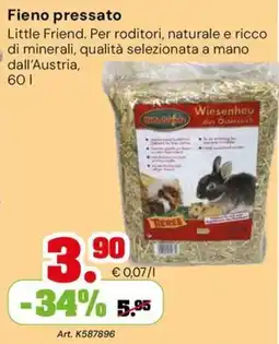 TuttoGiardino Fieno pressato Little Friend offerta