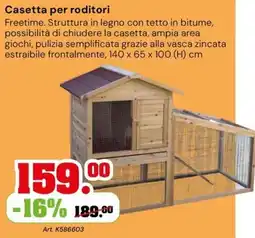 TuttoGiardino Casetta per roditori Freetime offerta