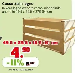 TuttoGiardino Cassetta in legno offerta