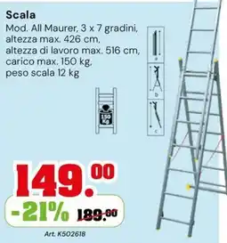 TuttoGiardino Scala All Maurer offerta