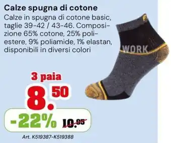 Calze spugna di cotone
