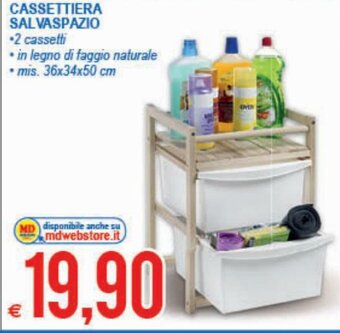 MD Discount Cassettiera Salvaspazio offerta