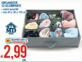 MD Discount Organizer 12 Scomparti offerta