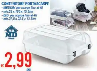 MD Discount Contenitore Portascarpe offerta