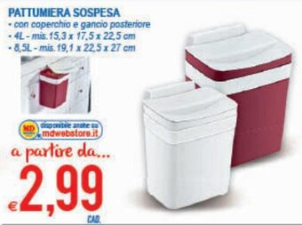 MD Discount Pattumiera Sospesa offerta