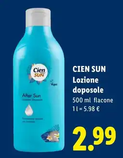Lidl Cien Sun lozione doposole offerta