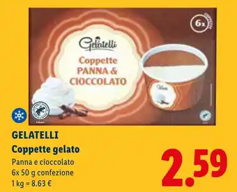 Lidl Gelatelli Coppette gelato offerta