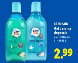 Lidl Cien SUN Gel o crema doposole offerta