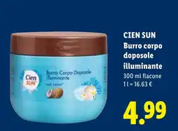 Lidl Cien Sun Burro corpo doposole illuminante offerta