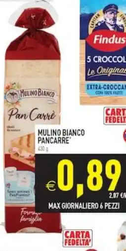 Supermercati Agorà Mulino Bianco Pan Carre offerta