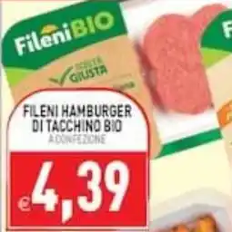 Supermercati Agorà Fileni hamburger di tacchino bio offerta