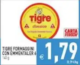 Supermercati Agorà Tigre formaggini con emmentaler offerta