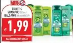 Supermercati Agorà Fructis shampoo/ balsamo offerta