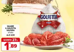 Iperal Salame il Golfetta Golfera offerta