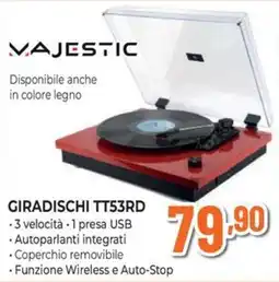 Extracoop Majestic giradischi tt53rd offerta