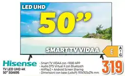Extracoop Hisense TV LED UHD 4K 50" 50A69S offerta