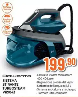 Extracoop Rowenta Sistema Stirante Turbosteam VR9043 offerta
